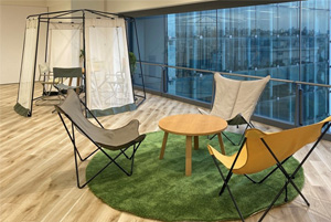 写真:キャンプ風スペース