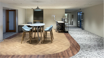 写真:キャンプ風スペース